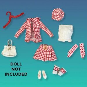 Francie Outfit Check Please Red White Silkstone Barbie Gold Label 2011 Preppy